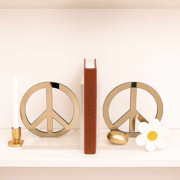 Acrylic Peace Bookends