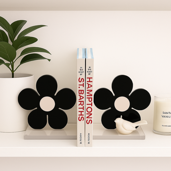 Acrylic Daisies Bookends
