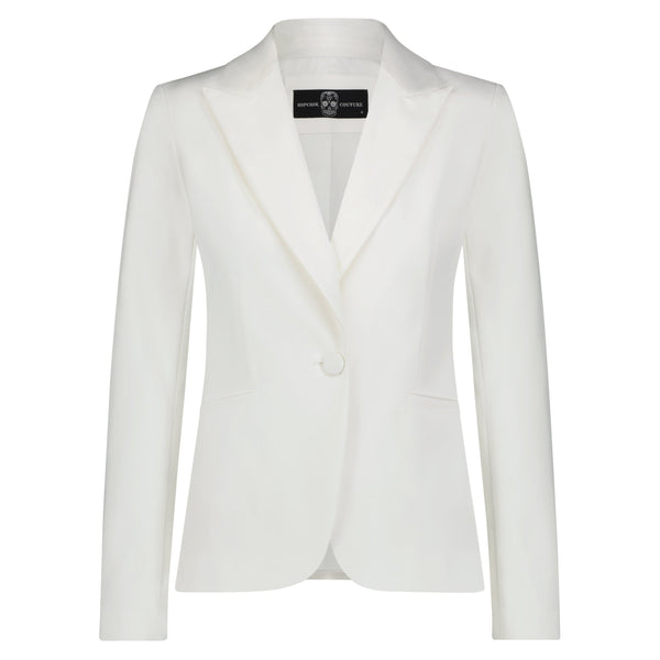 Plain White Blazer