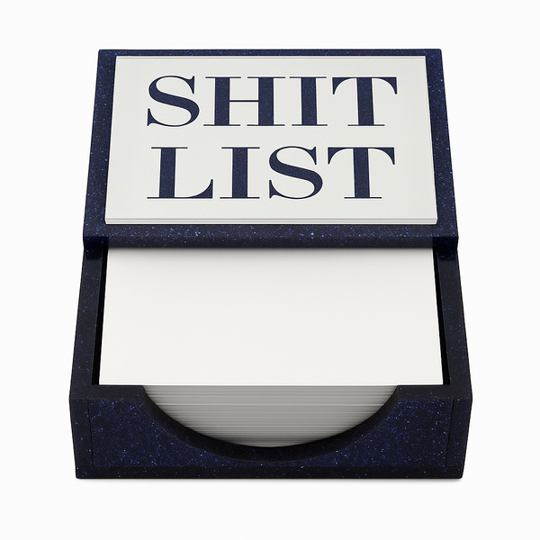 S*%$ LIST Acrylic Lucite Paper Holder