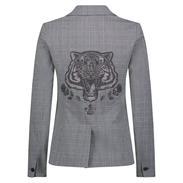 Blazer Tiger Roses - Black Plaid SAMPLE SALE