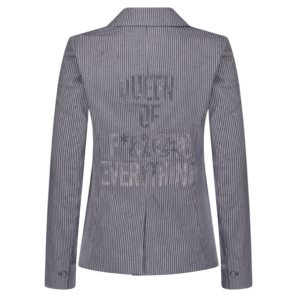 Queen of Blazer Pinstripe - Denim SAMPLE SALE