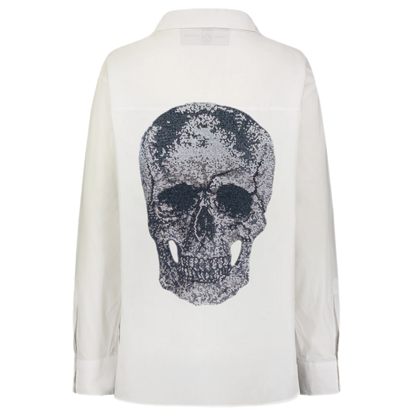 Big Skull White Button Down