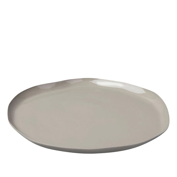 Stoneware Flat Dinner Plate Pearl S/4