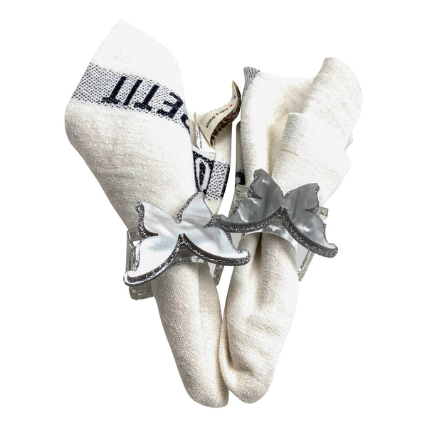 Acrylic Butterfly Napkin Rings S/4