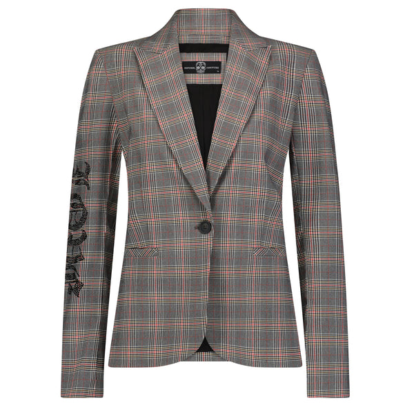 Love Red Plaid Blazer SAMPLE SALE