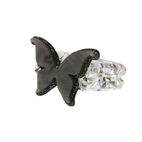 Acrylic Butterfly Napkin Rings S/4