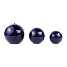 Sphere Ball Navy Blue Candles