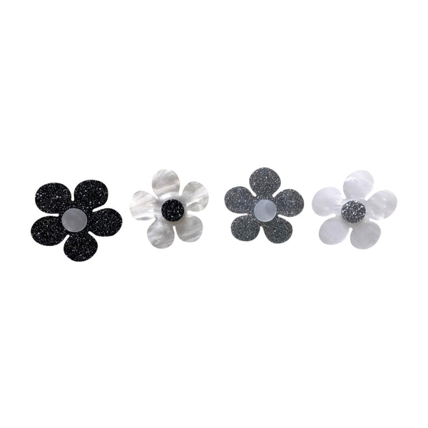 Acrylic Flower Napkin Rings S/4