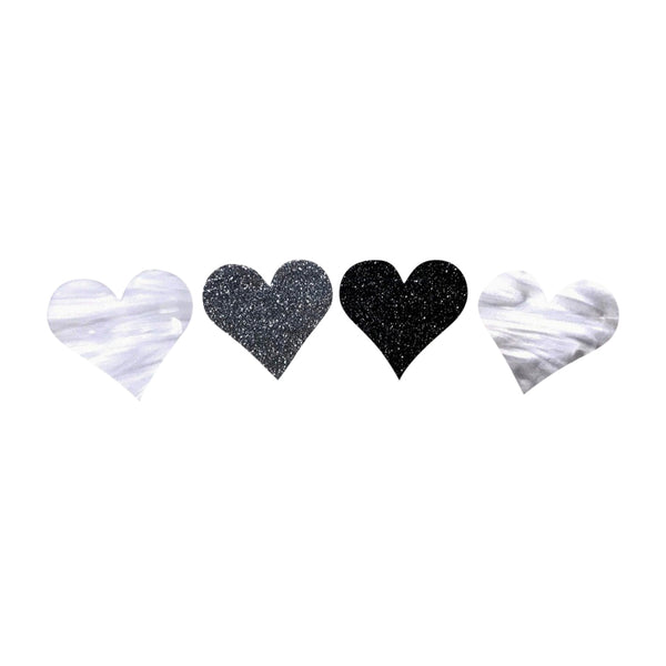 Acrylic Heart Napkin Holders S/4