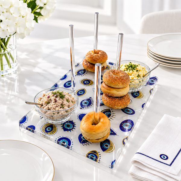 Acrylic Bagel Tray - Judaica in Evil Eyes