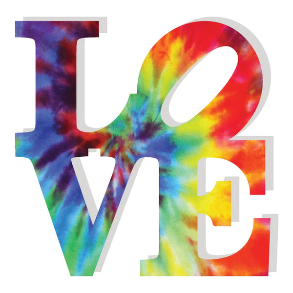 Love Acrylic Object Designer Shelf Decor Rainbow in Rainbow Tie Dye