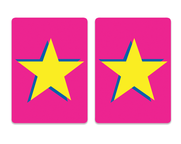 Cards-plastic PVC playing cards Star on pink  background