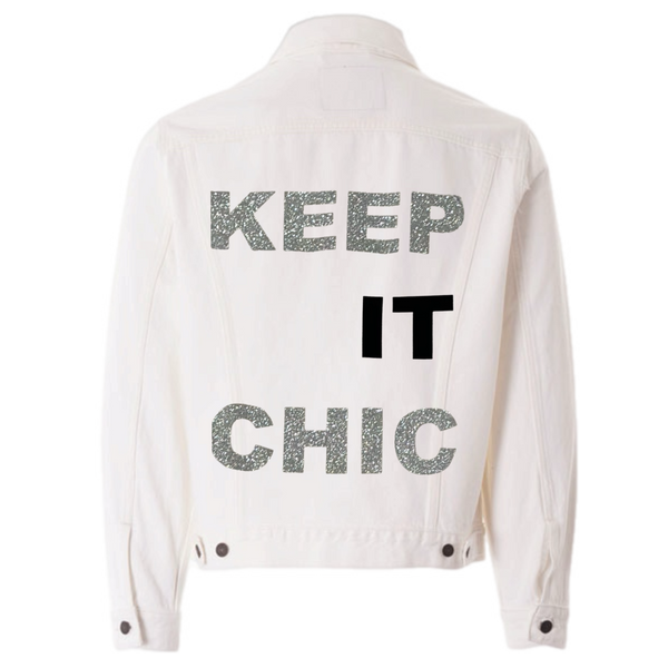 Keep it Chic White Denim Jacket - Sample Sale