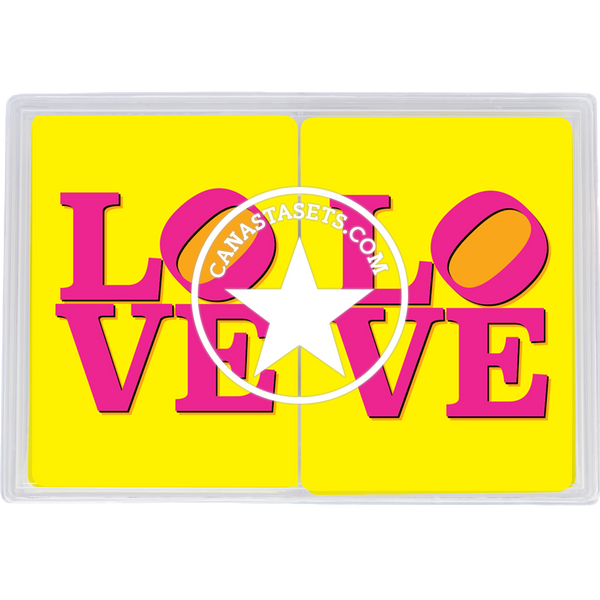 Cards-plastic PVC playing cards LOVE block letters