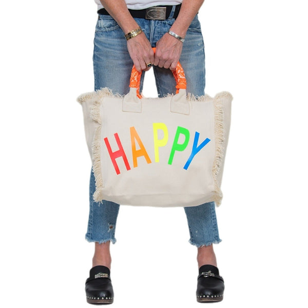 Happy Fringe Canvas Bag