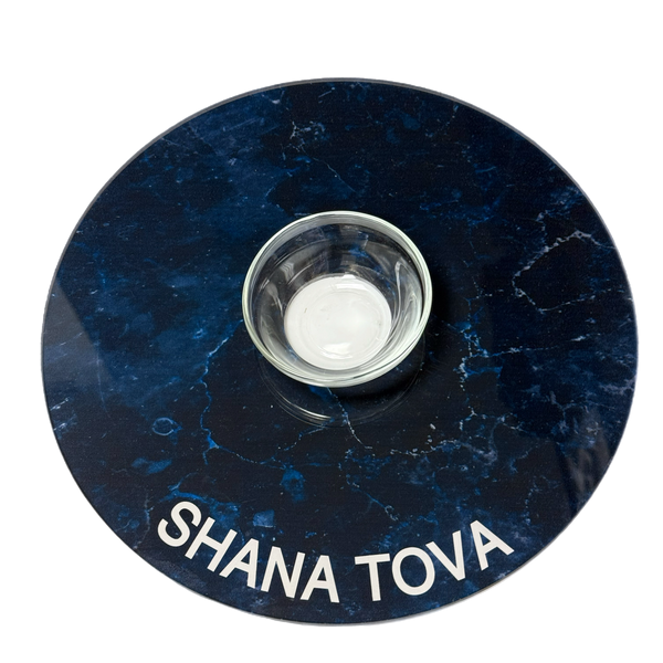 Acrylic Honey  Tray with Stick  Lazy Susan – Blue Marble SALE