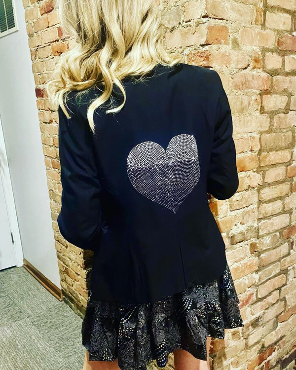 Crystals Ombre Heart Blazer SAMPLE SALE