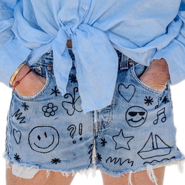 Denim Hand Embroidered OG Shorts - Levi’s 501 SAMPLE SALE