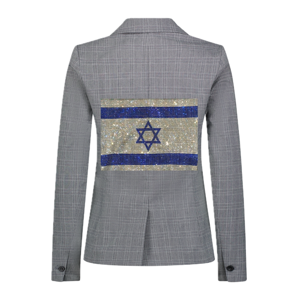 Israel Flag Plaid Blazer SAMPLE SALE
