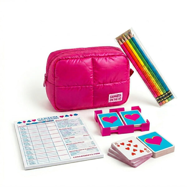 Canasta On The Go Travel Set - Pink
