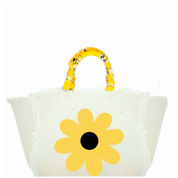 Daisy Fringe Canvas Bag