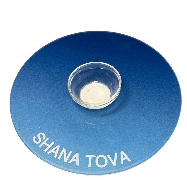 Acrylic Honey  Tray with Stick – Lazy Susan Blue Ombre SALE