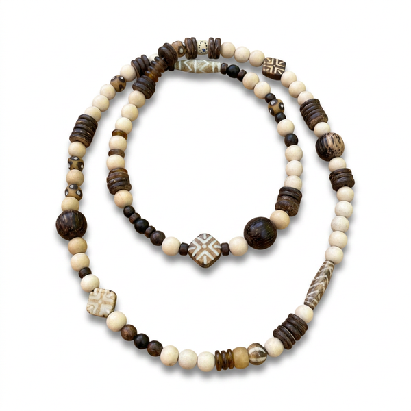 Hipchik Handcrafted Multi-Bead Layered Strand Necklace