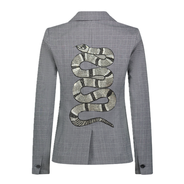 Silver Snake Blazer - Black Plaid SAMPLE SALE