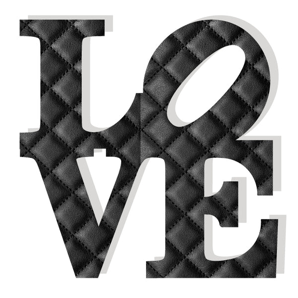 Love Quilted  Acrylic Object  Shelf Decor