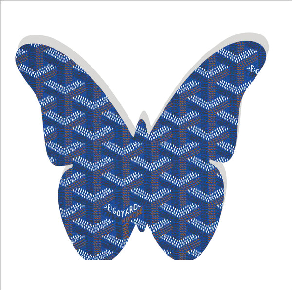 Blue Pattern Butterfly Block