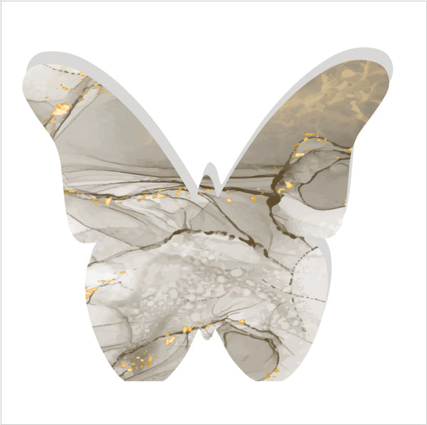Brown Gold Butterfly Block