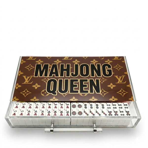 Mahjong Set Fleur Print - Acrylic