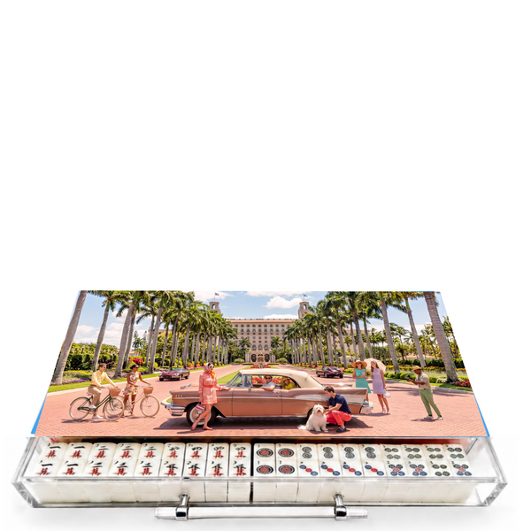 Hotel Palm Beach Mahjong Acrylic Mahjong Case (Customizable)