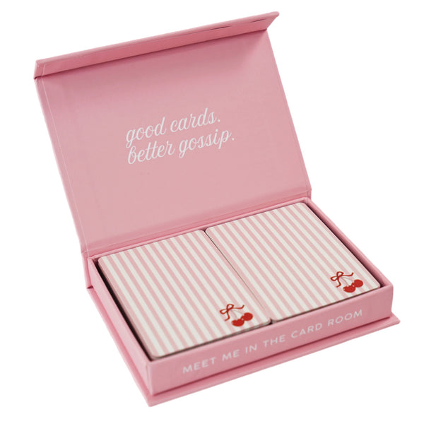 Canasta Cards Pink And White