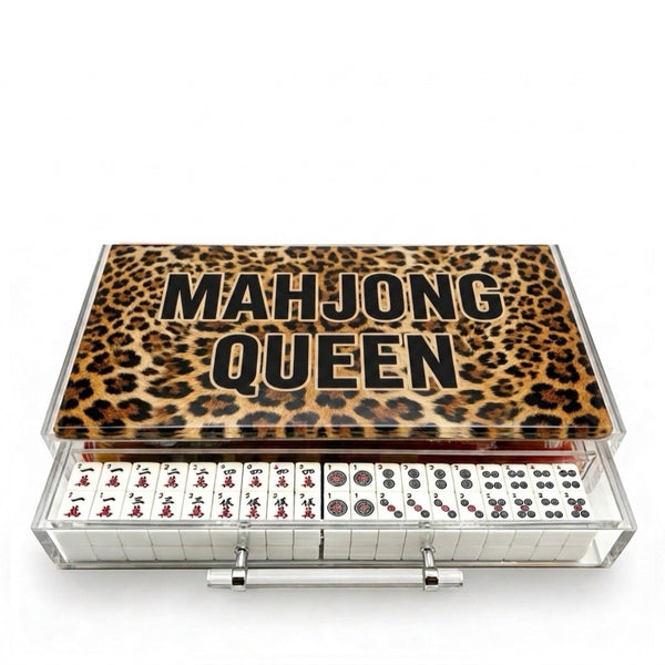 Mahjong Set Animal Print - Acrylic