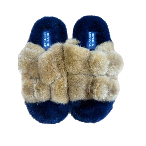 Mink Sandal Shoes -Navy Natiral Sample Sale