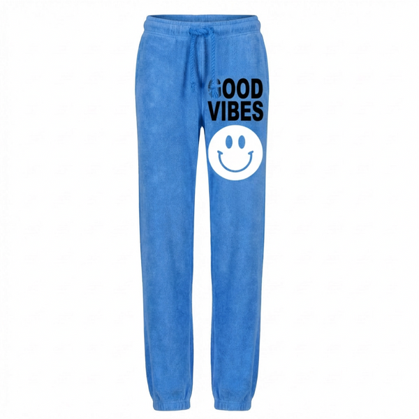 Good Vibes Smile Blue Sweatpants