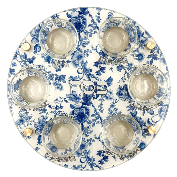 Acrylic Passover Seder Floral Plate