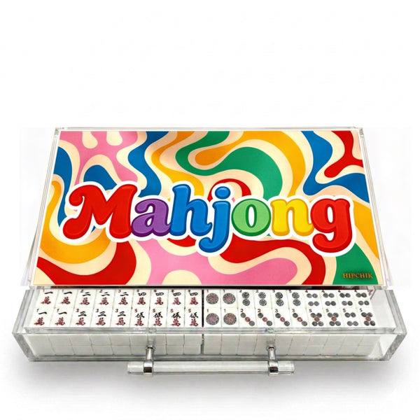 Mahjong Set Groovy Swirl  - Acrylic