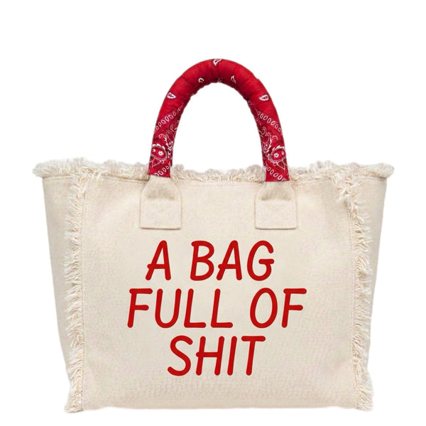 A Bag Full Of Fringe Canvas Red Bag