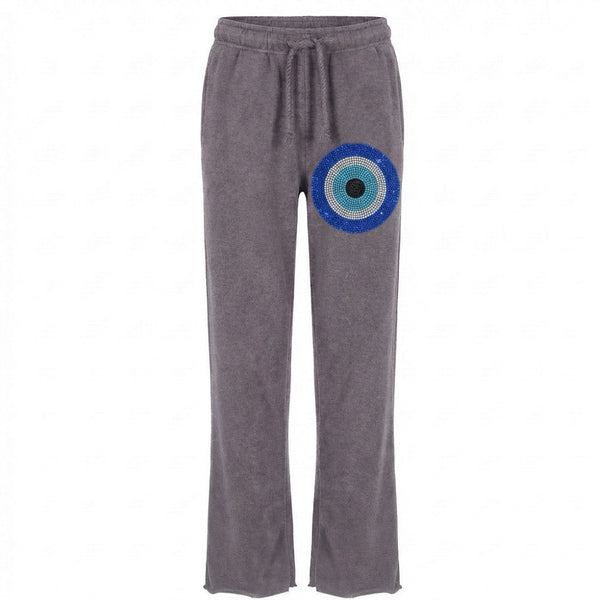 Evil Eye Boyfriend Relaxed Gray Pants Sample Sale
