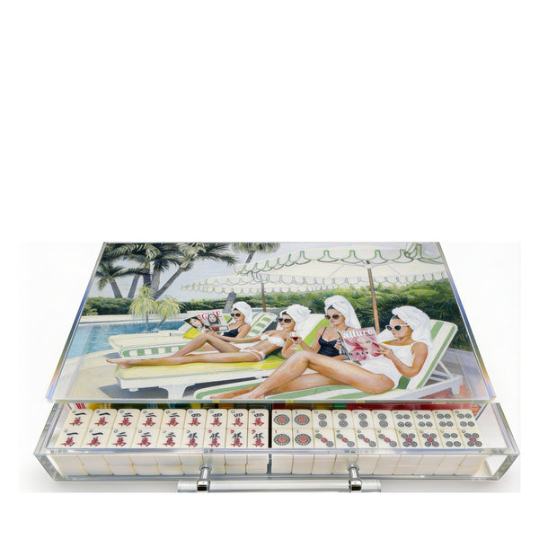 Mahjong Set Pool Towel - Acrylic