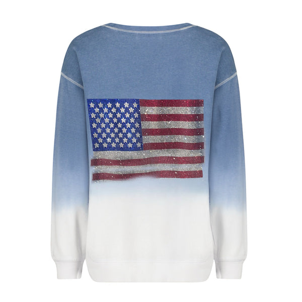 Usa Flag  Ombre Sweatshirt