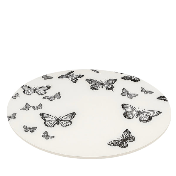 Acrylic Original Lazy Susan Black Butterflies
