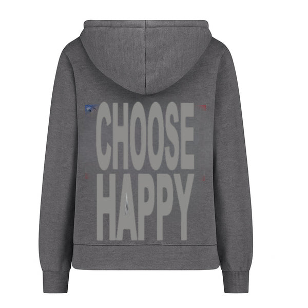Choose Happy Jersey Zip-Up Hoodie