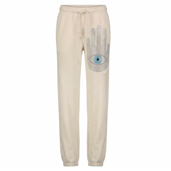 Hamsah Crystal Boyfriend Pants Sample Sale