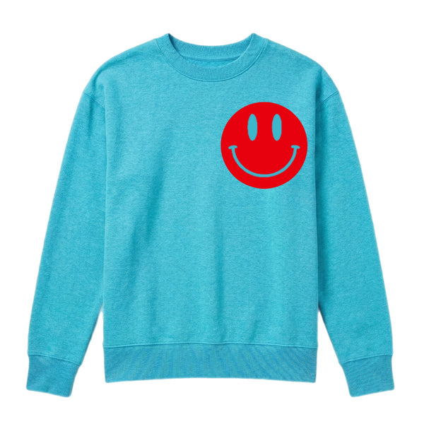 Red Smile Turquoise Sweatshirt Sample Sale