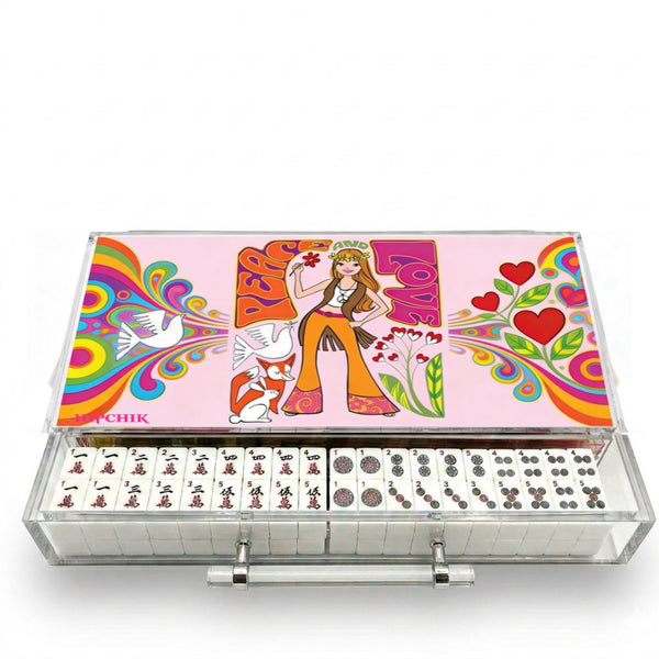 Mahjong Set Groovy Girl  - Acrylic