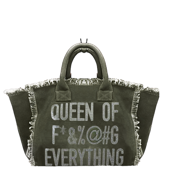 Queen of F*&%@#G Fringe Canvas  Bag
